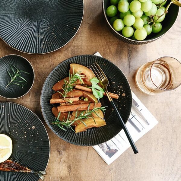 Matte Black Porcelain Deep Plate Wholesale - Image 4