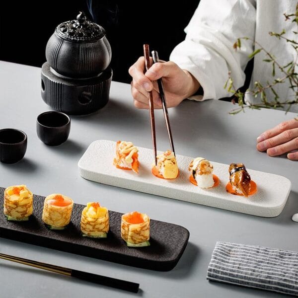 Blue Porcelain Sushi Dish Rectangular Wholesale