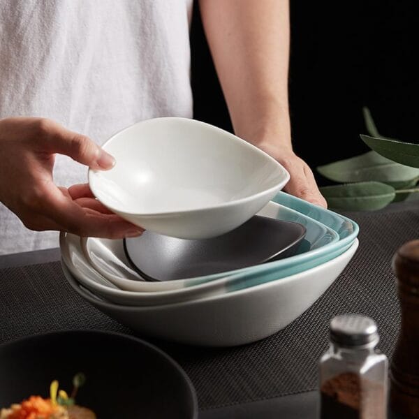 Glossy Glaze Ceramic Snack Bowl Wholesale - Image 4