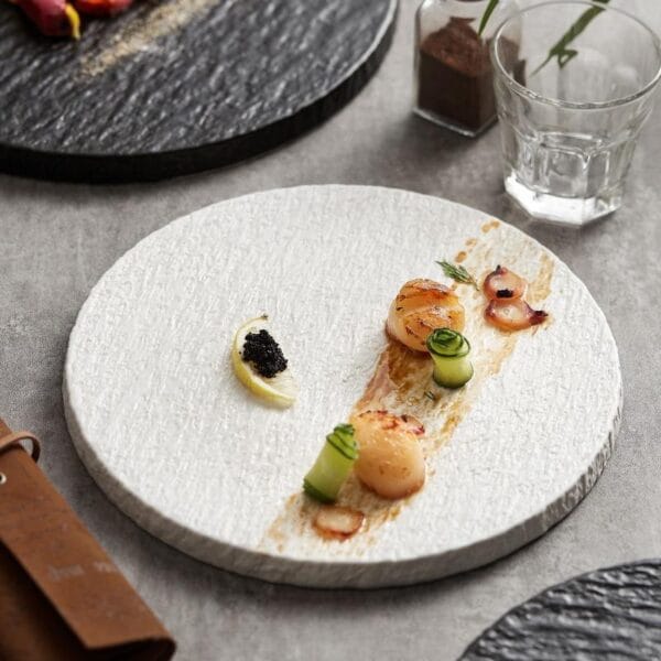 Black White Ceramic Dinner Plates Glazed Wholesale - Image 3