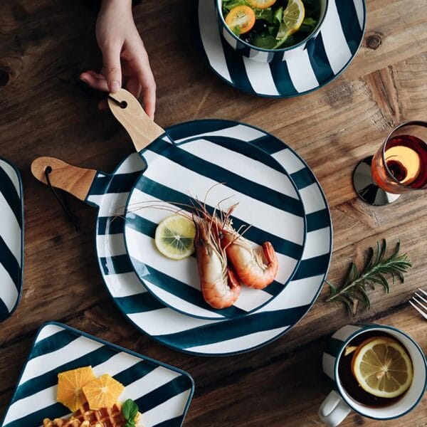 Nordic Ceramic Serving Plate Handle Wholesale - Image 3