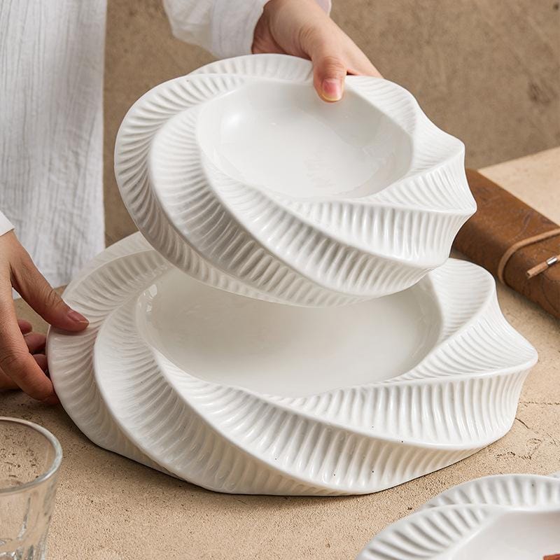 White Ceramic Dinner Plate Pasta Wholesale - Image 2