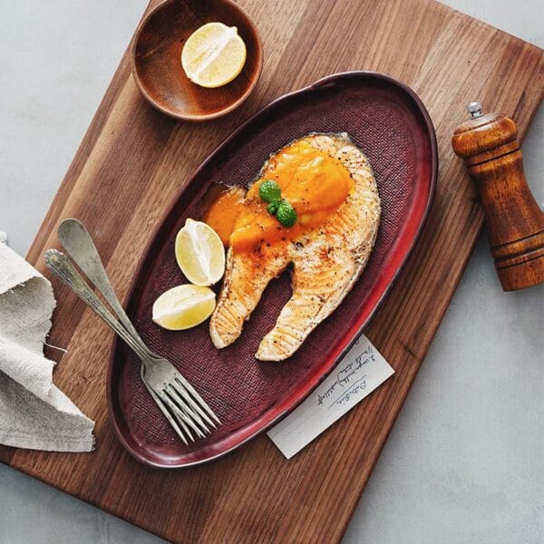 Blue Ceramic Dinnerware Fish Dishes Wholesale - Image 4