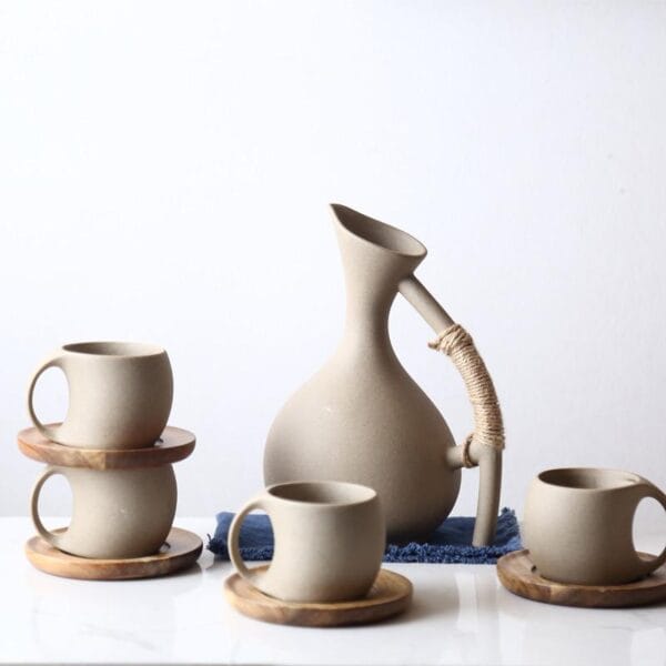 Marble Ceramic Teapot Cup Set Wholesale Nordic