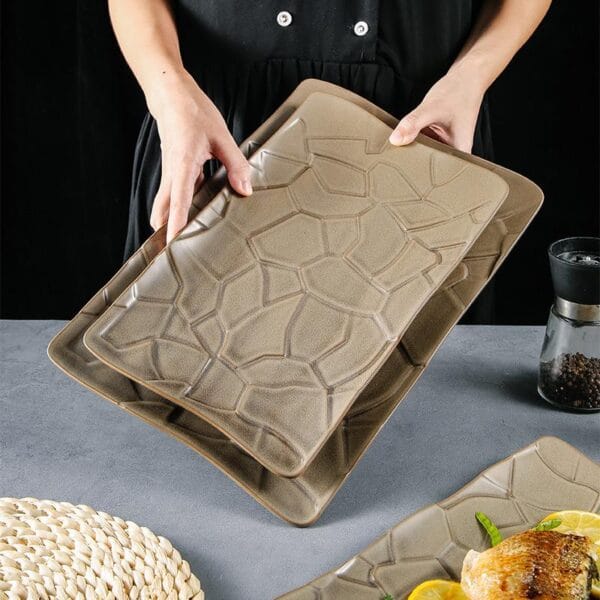 Japanese Ceramic Rectangle Serving Plate Wholesale - Image 3
