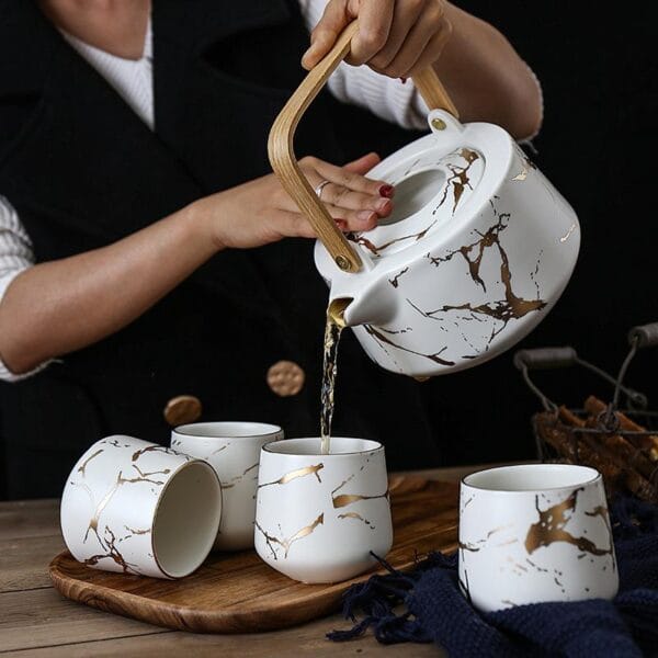 Japanese Ceramic Teapot 4 Cup Set Wholesale - Image 2