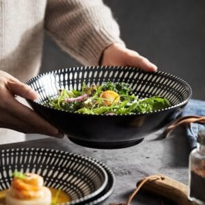 Black White Porcelain Tableware Bowls Wholesale