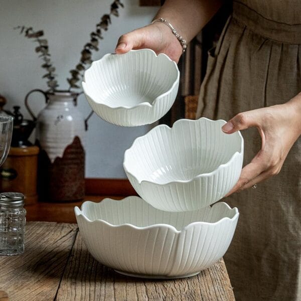 White Ceramic Dinner Tray Wholesale - Image 2
