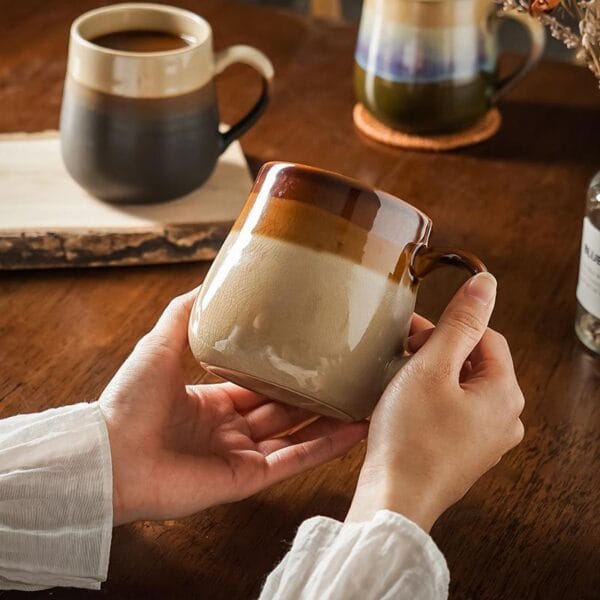 Retro Stoneware Coffee Mug Wholesale - Image 2