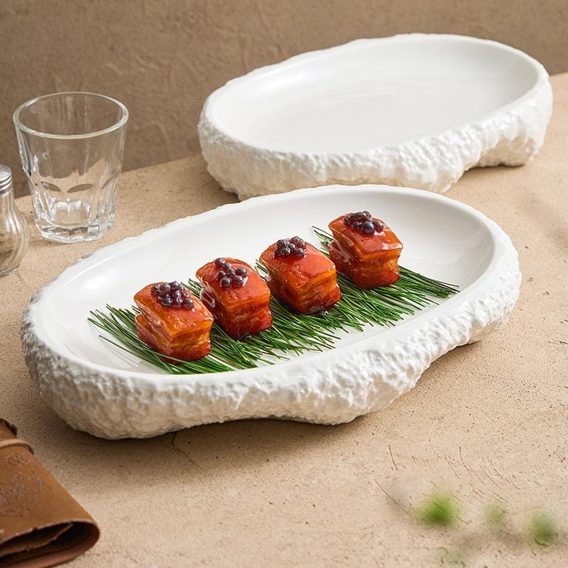 Porcelain Oval Dinner Plate Multi Size Wholesale - Image 4