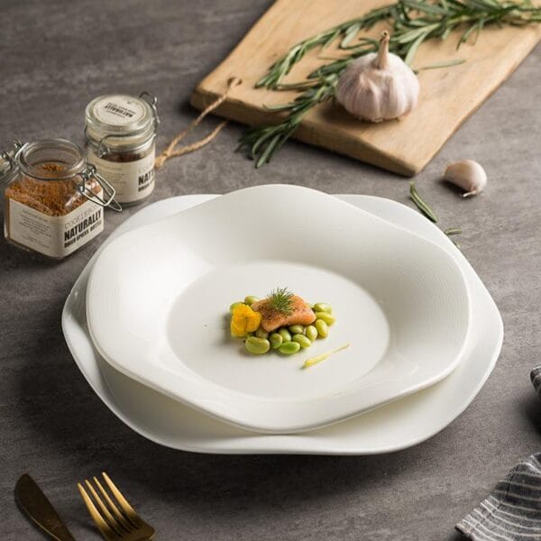 Irregular Porcelain Dinner Plate Wholesale - Image 2