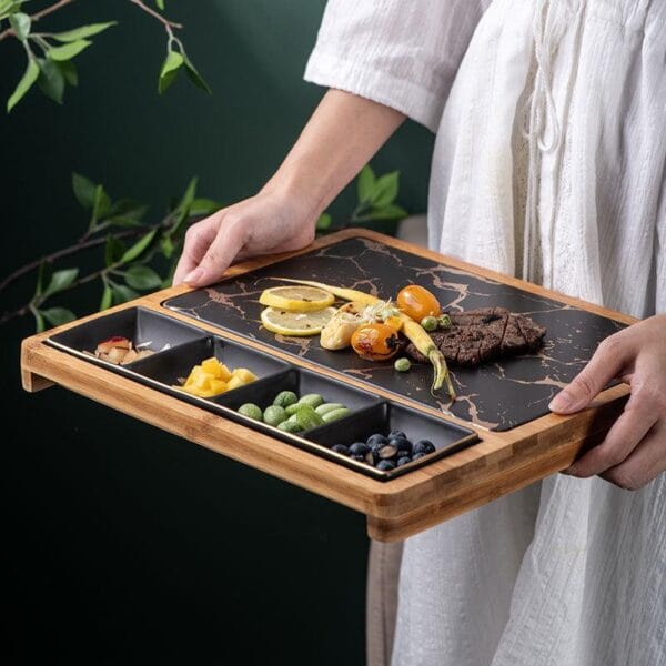 Marble Ceramic Seasoning Serving Plates Wholesale - Image 2