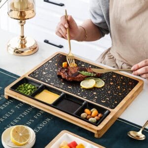 Star Moon Ceramic Steak Plate Wholesale