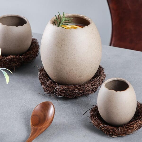 Ceramic Bird Nest Eggshell Noodle Bowl Wholesale - Image 3