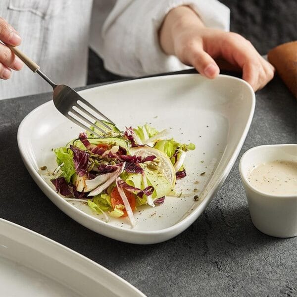 Ceramic Triangle Snack Plate Wholesale - Image 2