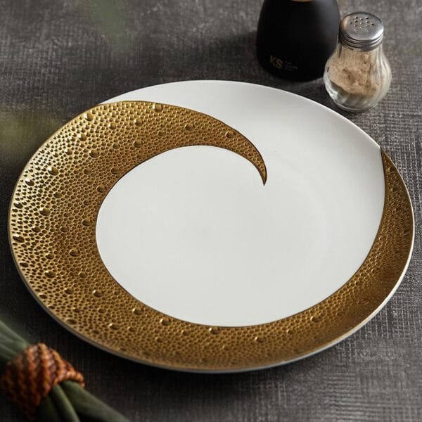 Gold Rim Ceramic Dinner Plates Wholesale - Image 2