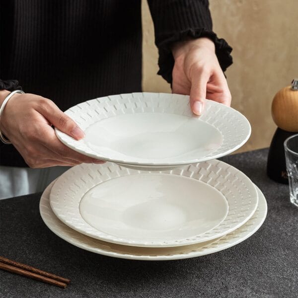 Fine Porcelain Salad Plate Deep Dish Wholesale - Image 2
