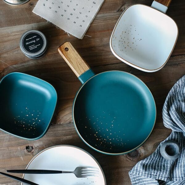 Golden Marbling Porcelain Tableware Set Wholesale - Image 2