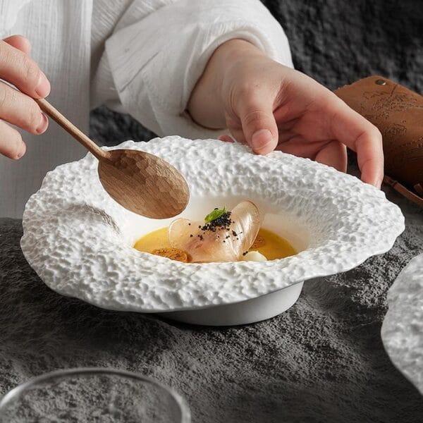 European Marble Ceramic Steak Plate Wholesale - Image 2