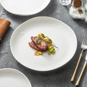 White Ceramic Dinner Plate Wholesale