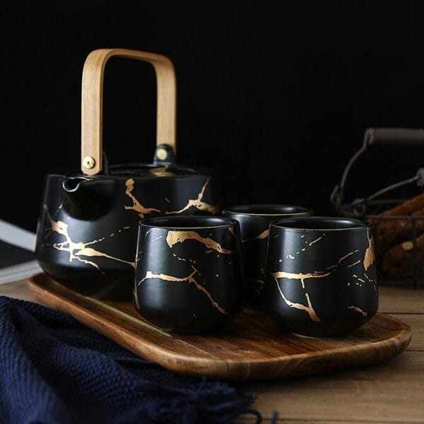 Japanese Ceramic Teapot 4 Cup Set Wholesale - Image 3