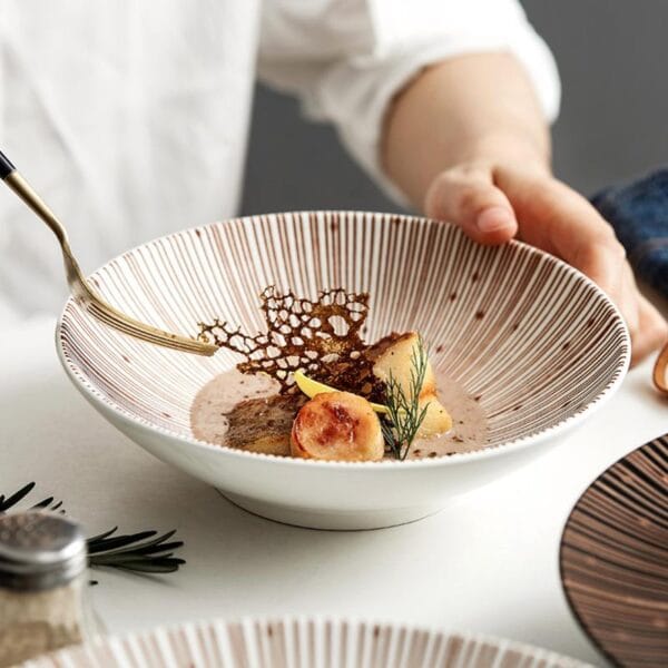 Nordic Ceramic Straw Shape Plate Wholesale - Image 3