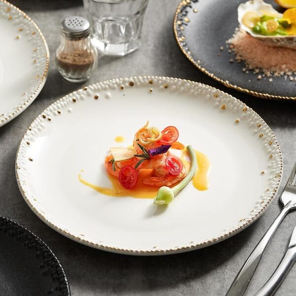 Triangle Cobblestone Porcelain Plate Wholesale - Image 3