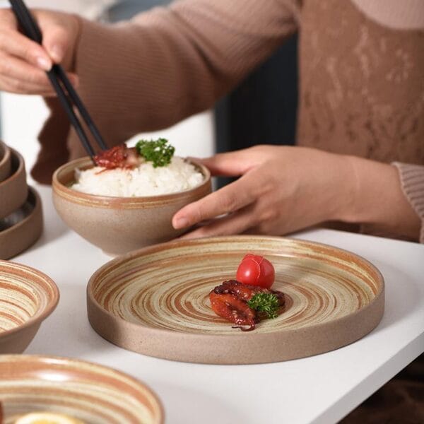 Japanese Korean Ceramic Flat Plate Wholesale - Image 2