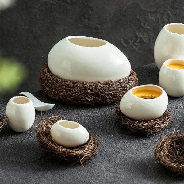Porcelain Bird Nest Egg Shell Bowl Wholesale - Image 4