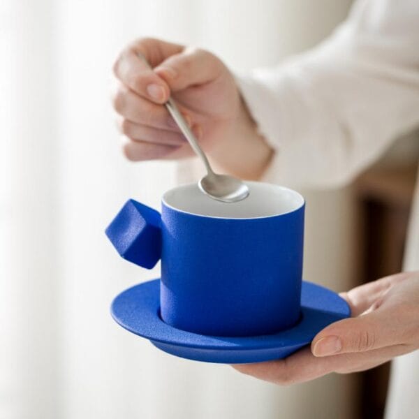 Klein Blue Espresso Ceramic Mug Wholesale - Image 4
