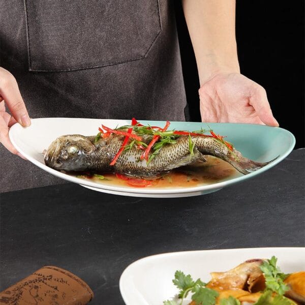 Nordic Ceramic Oval Serving Dishes Wholesale - Image 4