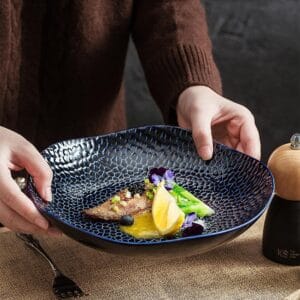 Irregular Ceramic Dinner Plate Tray Wholesale