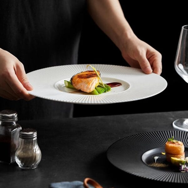 White Porcelain Dinner Set Plates Wholesale - Image 4