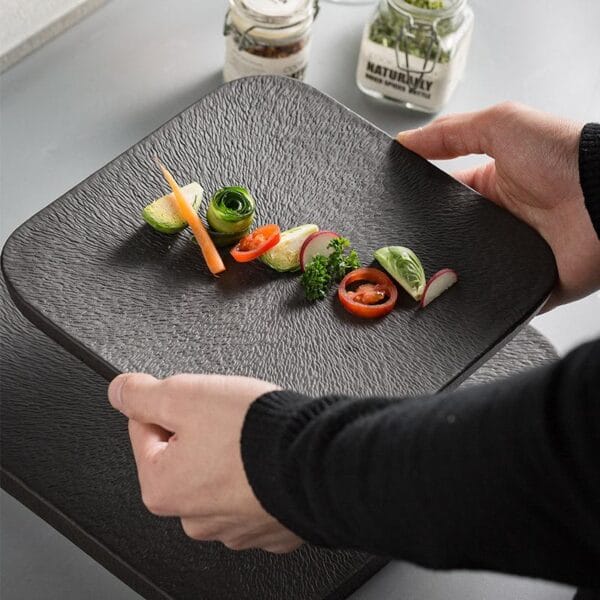 White Square Ceramic Soup Fruit Tray Wholesale - Image 3
