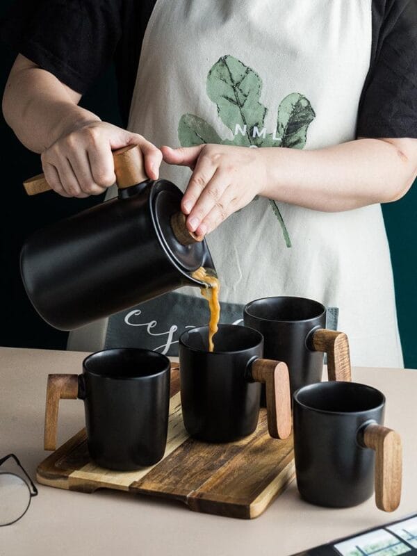 Nordic Ceramic Coffee Tea Pot Set Wholesale - Image 4