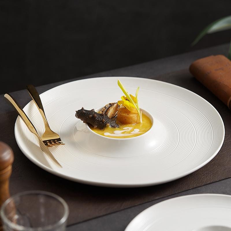 White Ceramic Pasta Plate Wholesale - Image 2