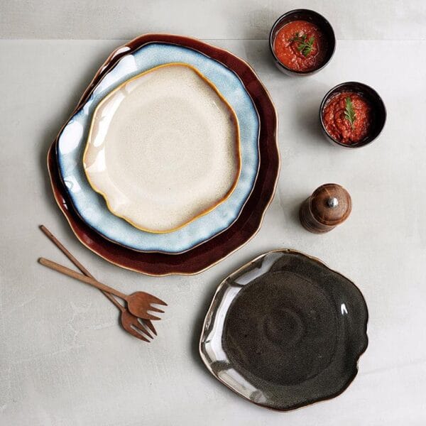Handmade Rustic Ceramic Rectangular Plate Wholesale - Image 2