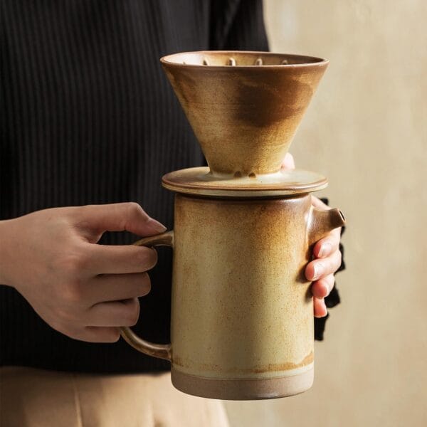White Ceramic Coffee Pot Mug Set Customizable Wholesale