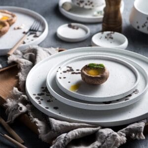 Creative White Ceramic Pasta Plate Wholesale