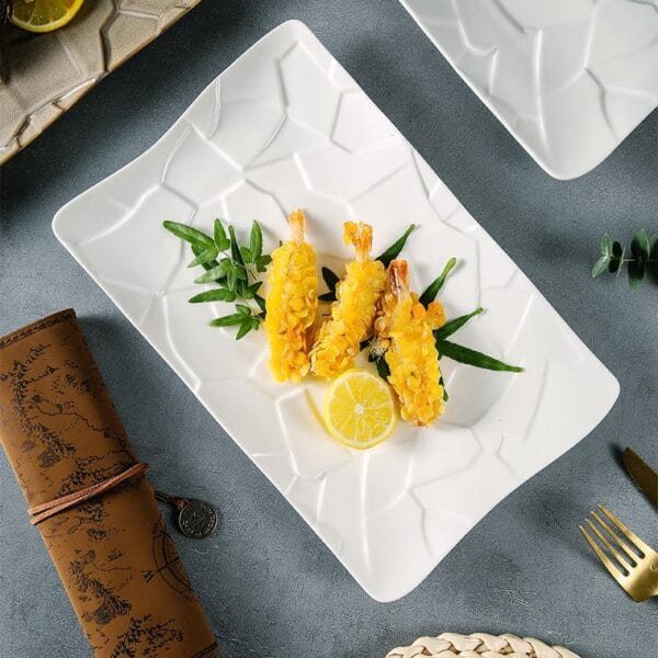 Japanese Ceramic Rectangle Serving Plate Wholesale - Image 2