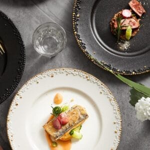 Triangle Cobblestone Porcelain Plate Wholesale