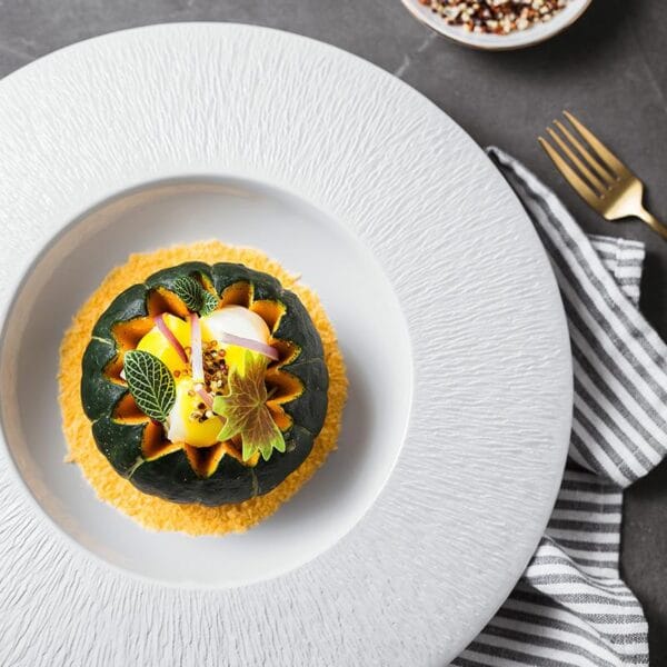 Matte Black Nordic Porcelain Dinner Plate Wholesale - Image 3