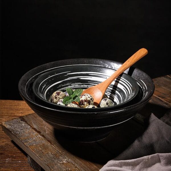 Disposable Ceramic Ramen Salad Bowl Wholesale - Image 4