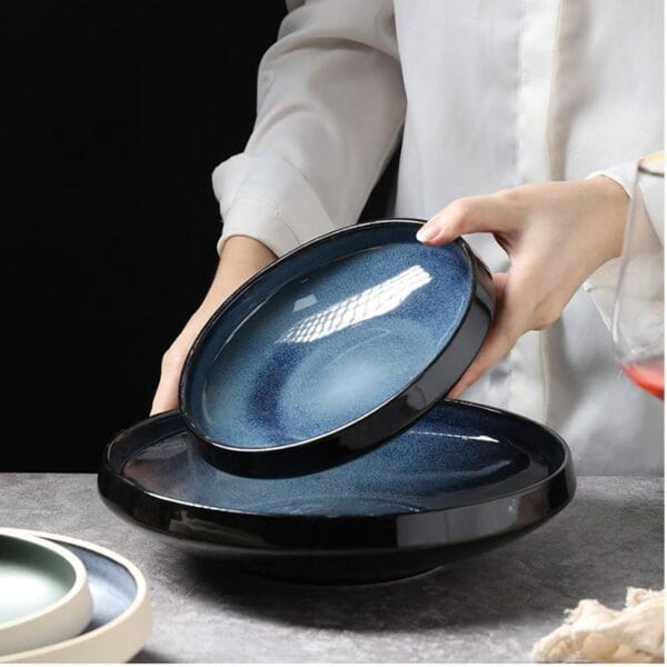 Square Porcelain Dining Plate Set Wholesale - Image 2