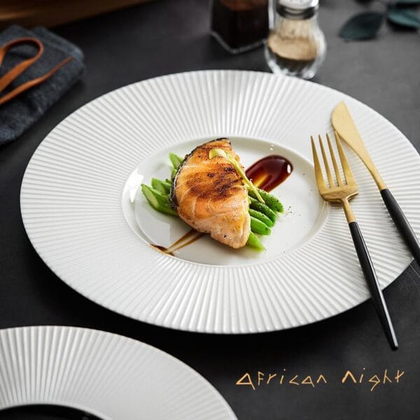 White Porcelain Dinner Set Plates Wholesale