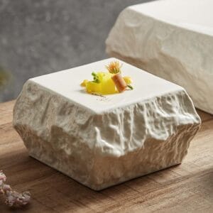 Square Rocky Ceramic Show Plate Wholesale