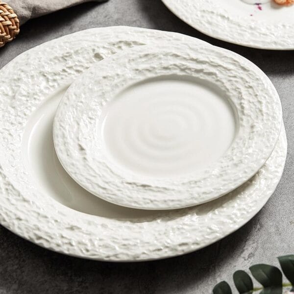 Rustic Stoneware Round Charger Plate Wholesale - Image 4