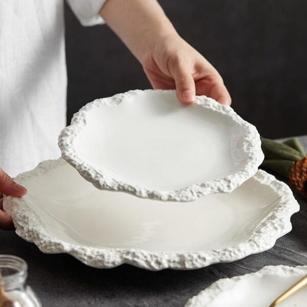Ceramic Tableware Stone Grain Plate Wholesale