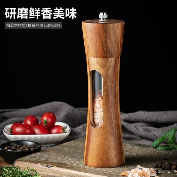 Acacia Wood Salt Pepper Grinder Set Wholesale Bulk - Image 3