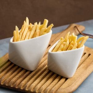 White Ceramic Chip Dip Bowl Set Wholesale